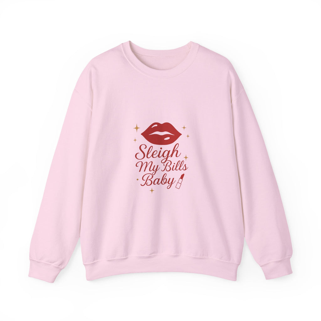 Sleigh My Bills Baby Sweatshirt – Holiday Lip Graphic Crewneck