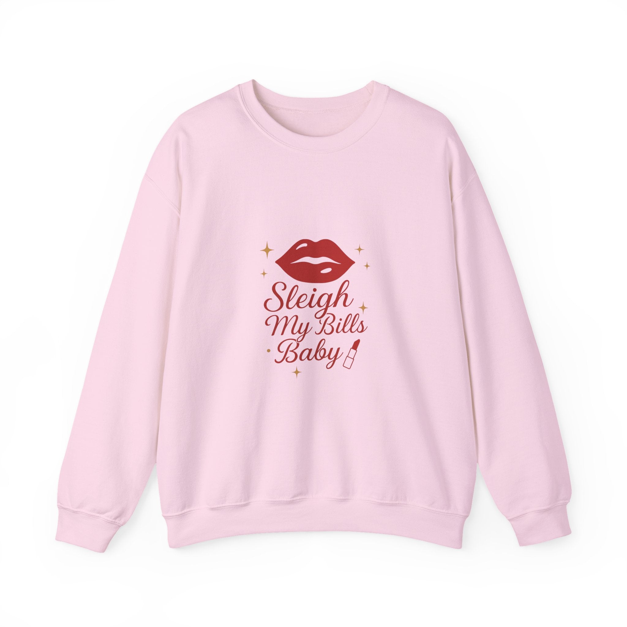 Sleigh My Bills Baby Sweatshirt – Holiday Lip Graphic Crewneck