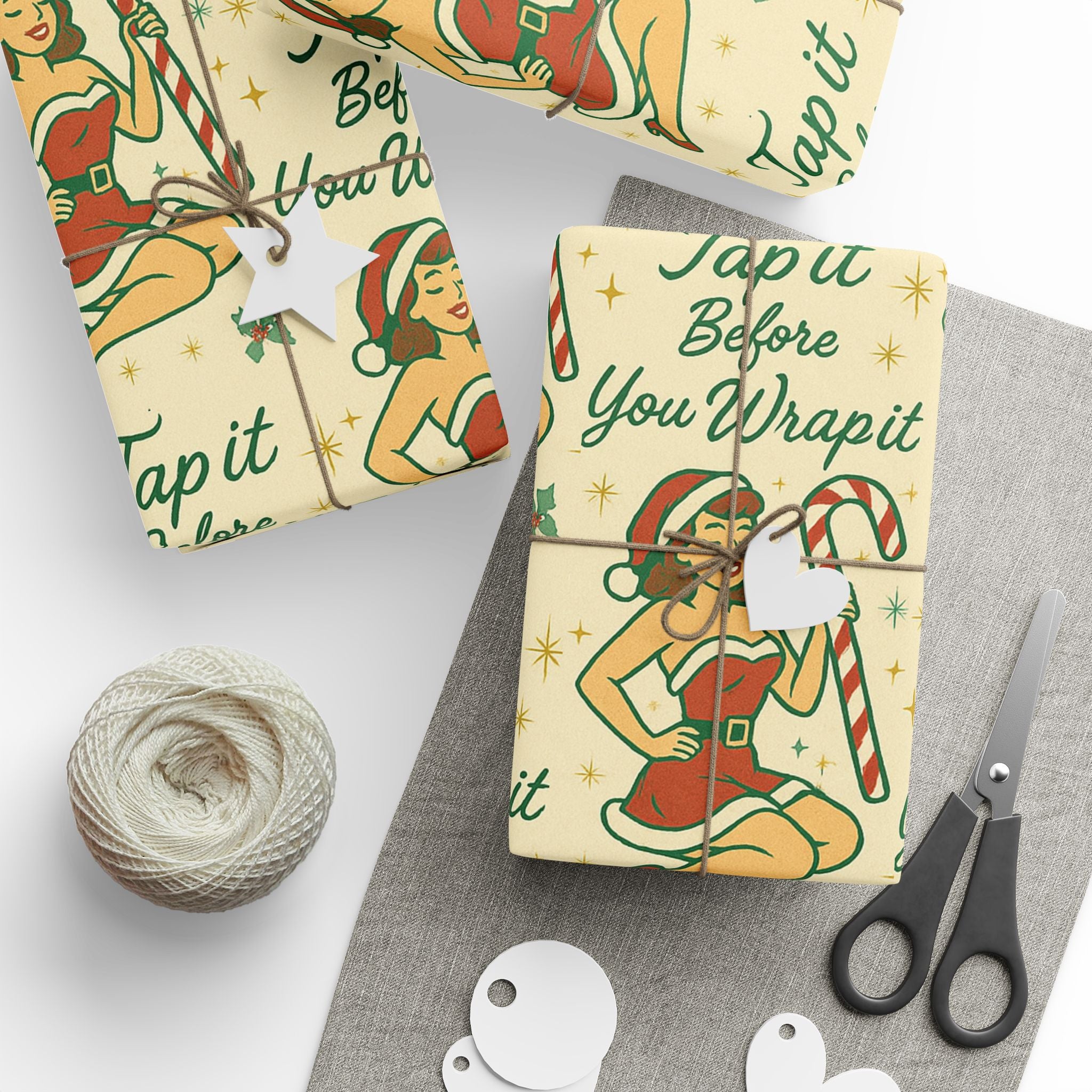 Tap It Before You Wrap It – Funny Christmas Wrapping Paper