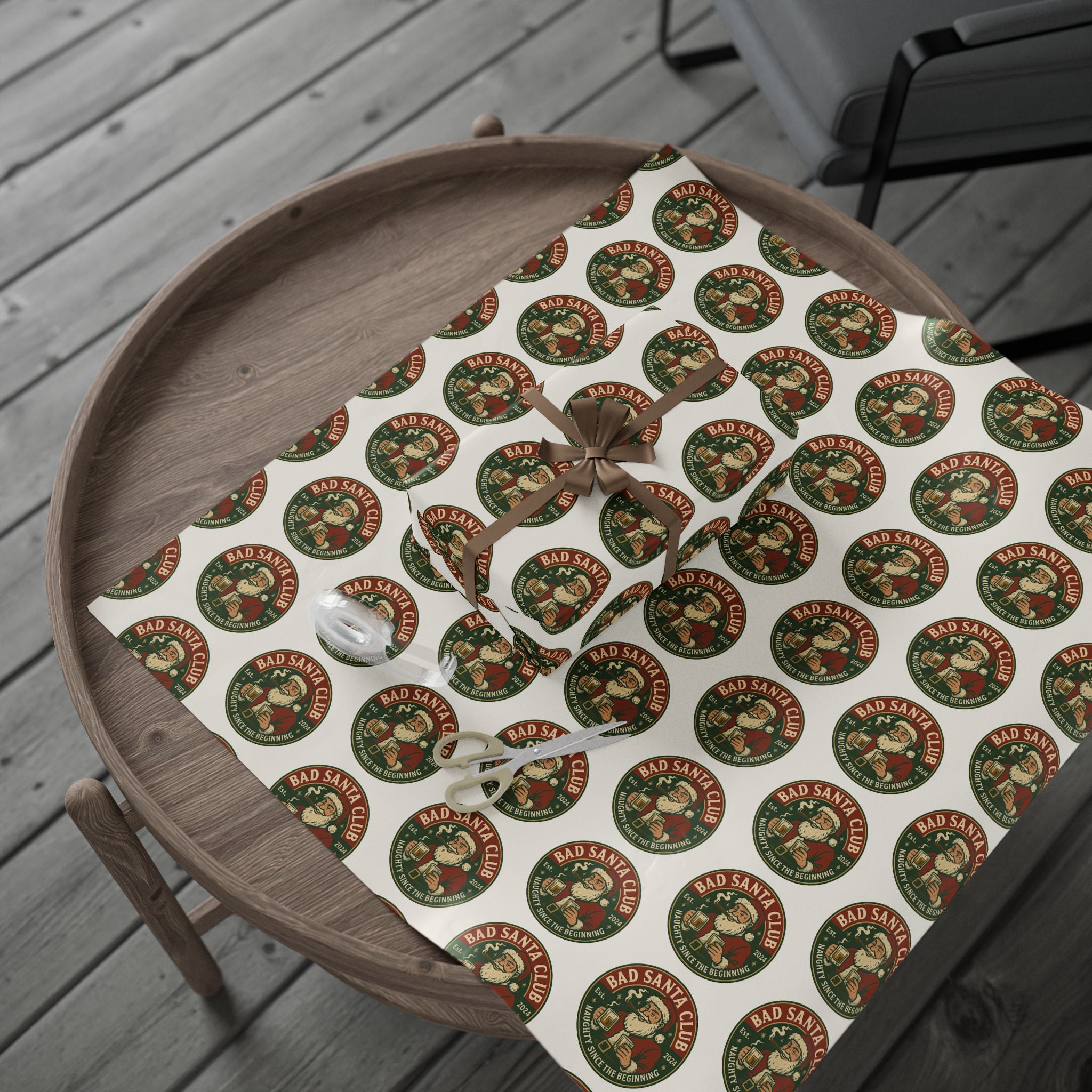 Vintage Ski Club Wrapping Paper — Retro Alpine Holiday Gift Wrap