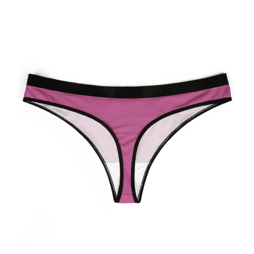 Pink "Does Santa Define Good?" Women's Thong — Holiday Novelty Lingerie