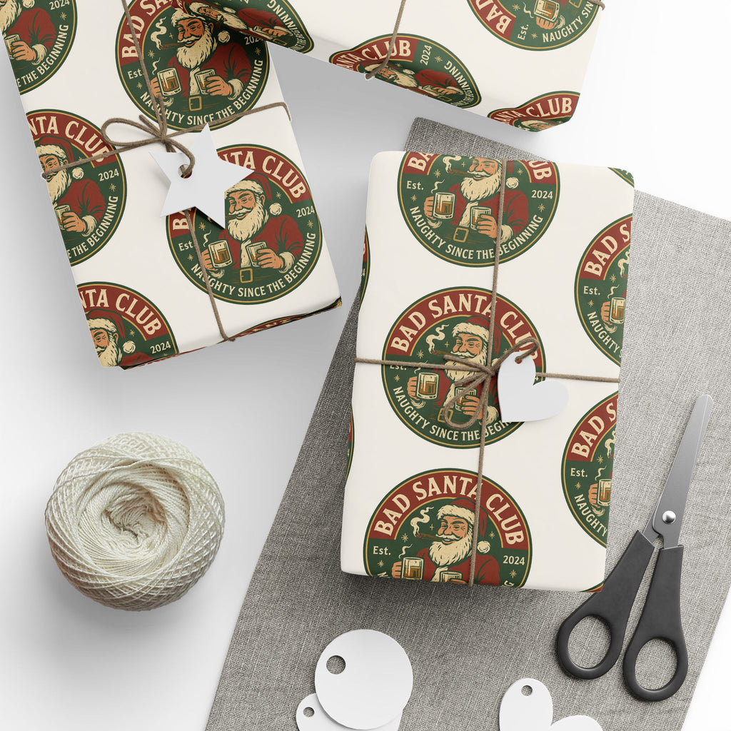 Vintage Ski Club Wrapping Paper — Retro Alpine Holiday Gift Wrap