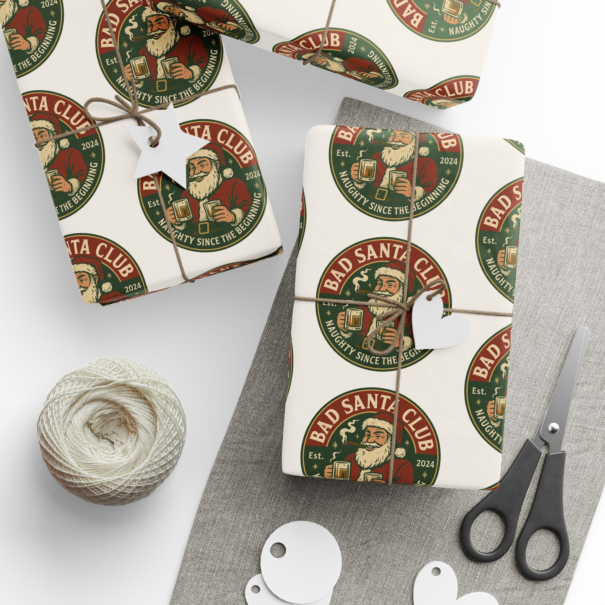 Vintage Ski Club Wrapping Paper — Retro Alpine Holiday Gift Wrap