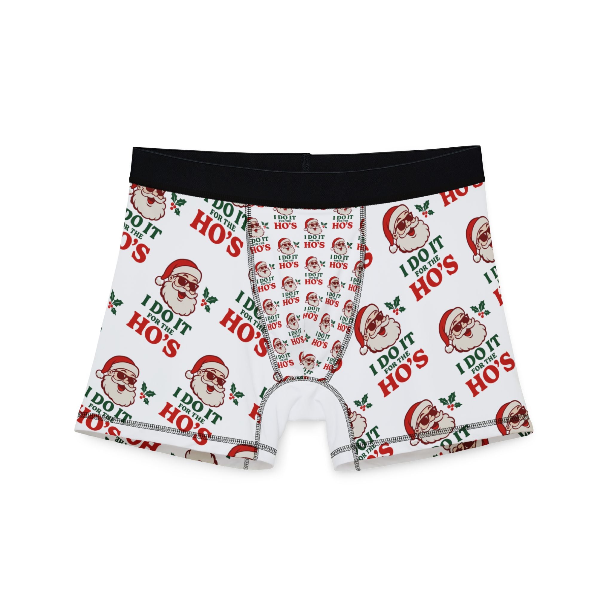 Christmas Boxer Shorts — 'I Do It Ho's' Santa Print Men's Boxers