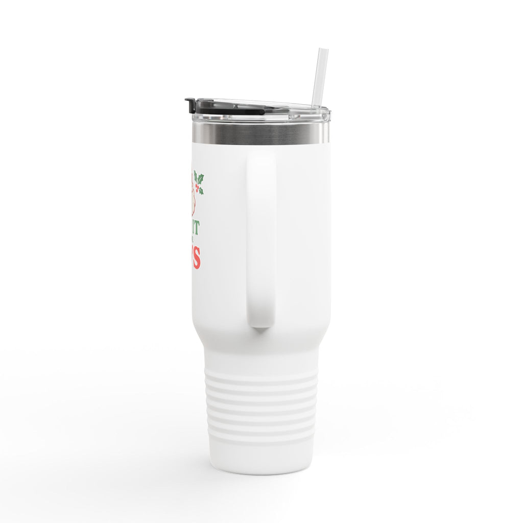 40oz Insulated Travel Mug — 'I Do It For The Ho's' Santa Christmas Tumbler