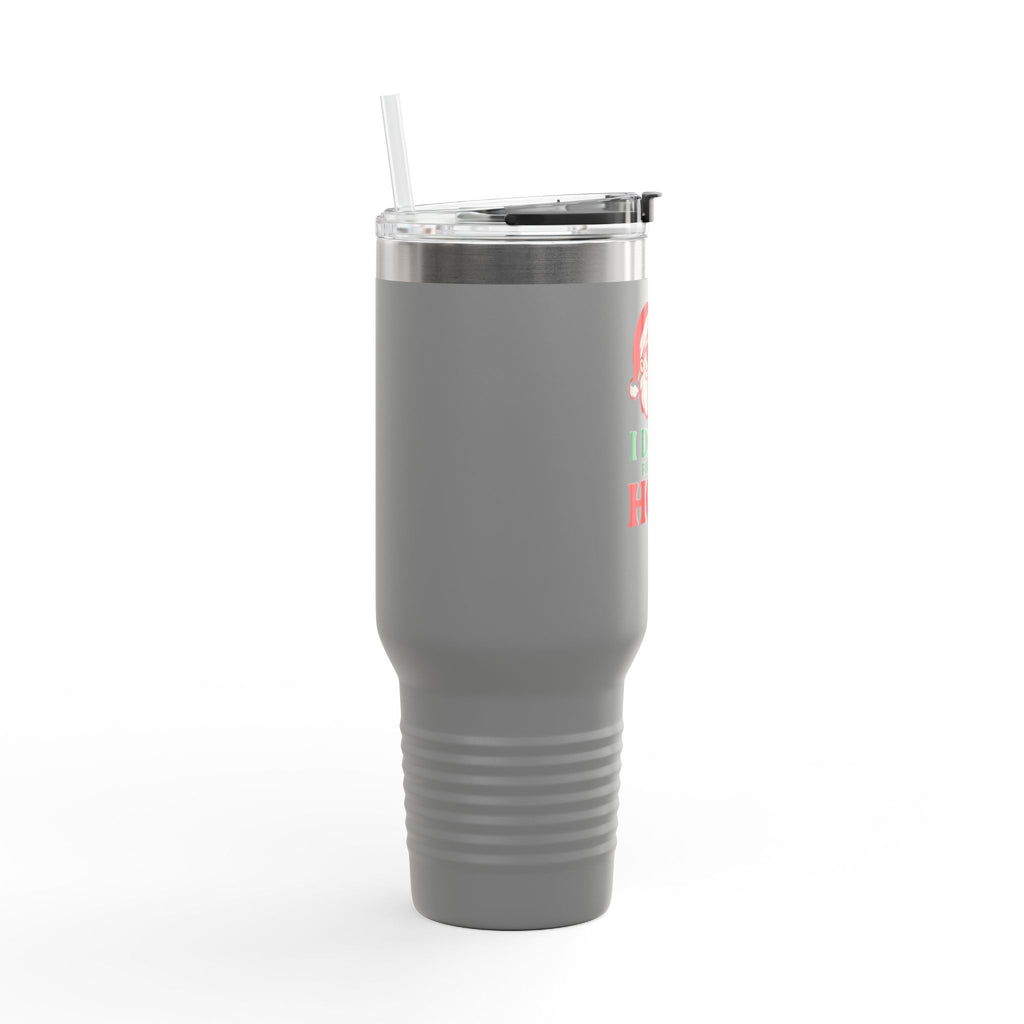 40oz Insulated Travel Mug — 'I Do It For The Ho's' Santa Christmas Tumbler