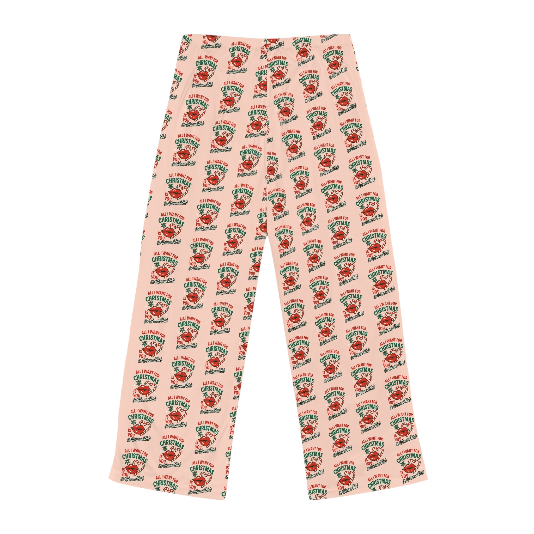 Women’s Christmas Pajama Pants – Retro Holiday Strawberry Print