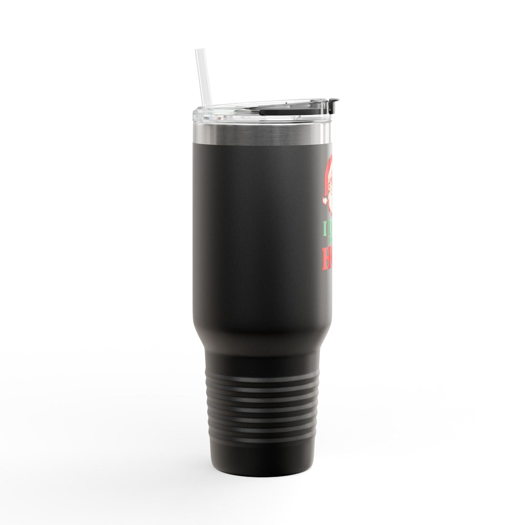 40oz Insulated Travel Mug — 'I Do It For The Ho's' Santa Christmas Tumbler