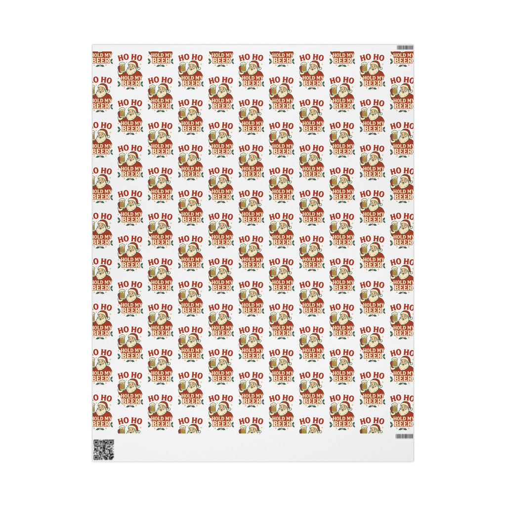 Retro Santa 'Ho Ho' Christmas Wrapping Paper – Vintage Holiday Gift Wrap