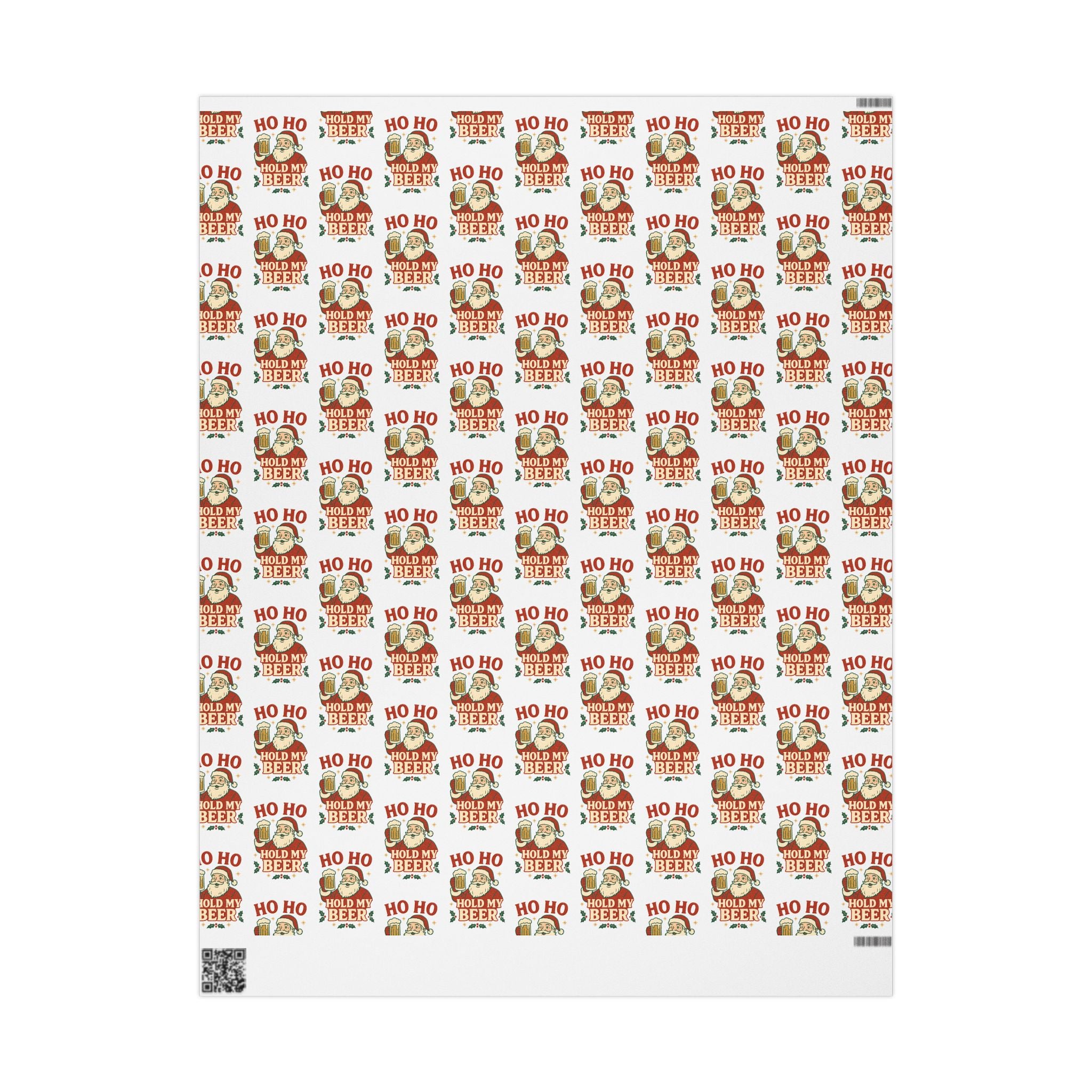 Retro Santa 'Ho Ho' Christmas Wrapping Paper – Vintage Holiday Gift Wrap