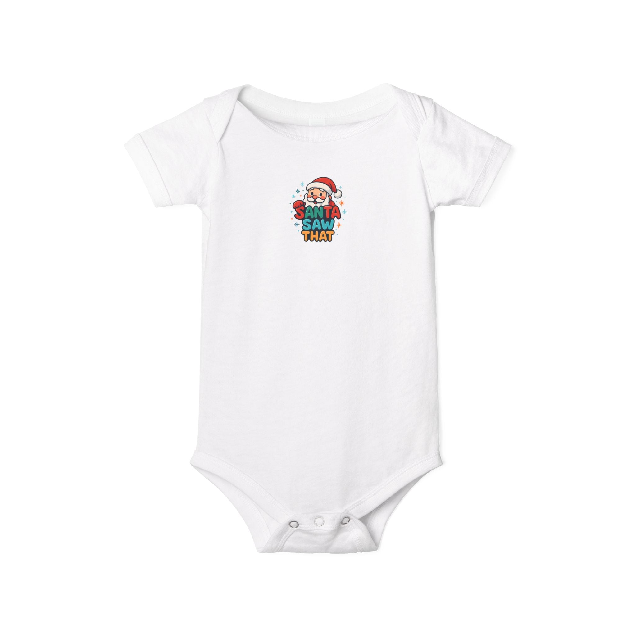 Christmas Infant Onesie for Babies 'Santa Saw That'